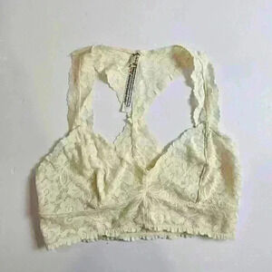Intimately Free People Cream Off-White Lace Bralette Racerback Women's S